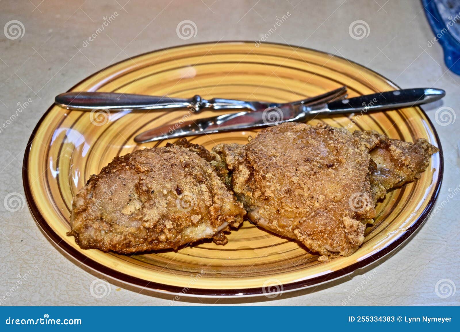 Fried Chicken Thigh Dinner Plate Southern Stock Image Image Of fried-chicken-thigh-dinner-plate-southern-stock-image-image-of