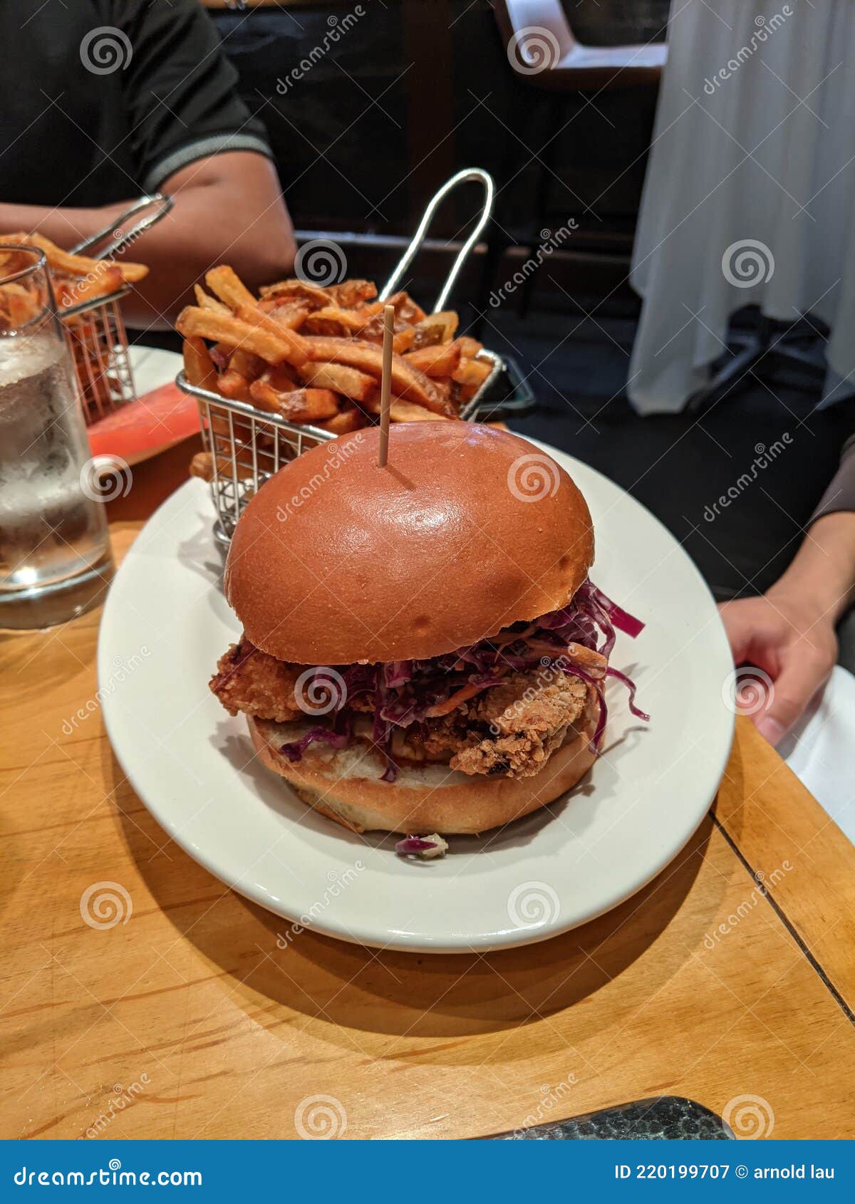 Fried Chicken Thigh Sandwich Stock Image Image of sweetness
