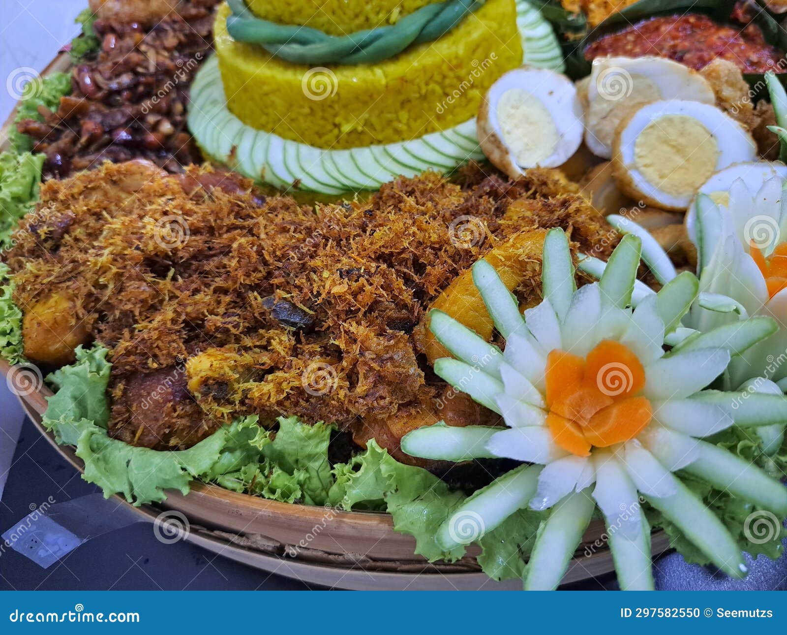 Fried Chicken with Typical Indonesian Spices Stock Photo - Image of