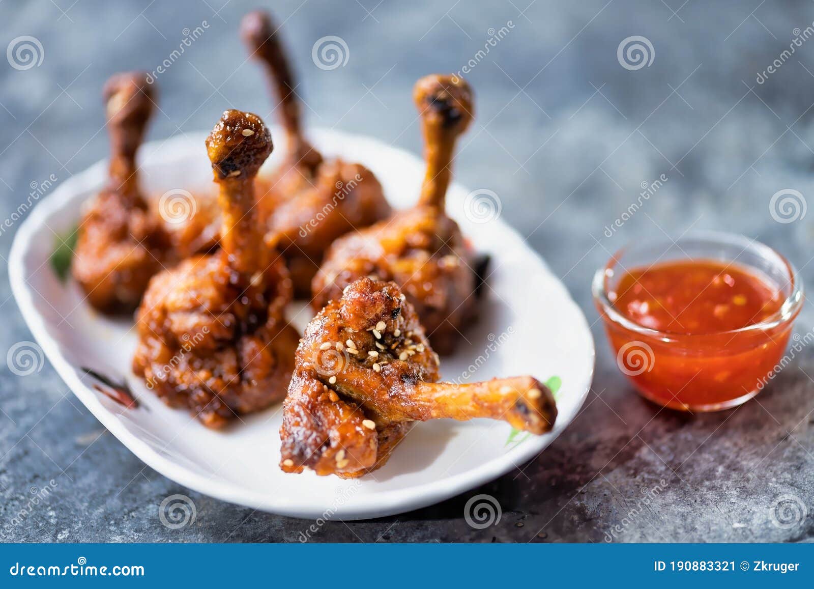 Fried Chicken Wing Lollipop Stock Image Image of cholesterol, cooked