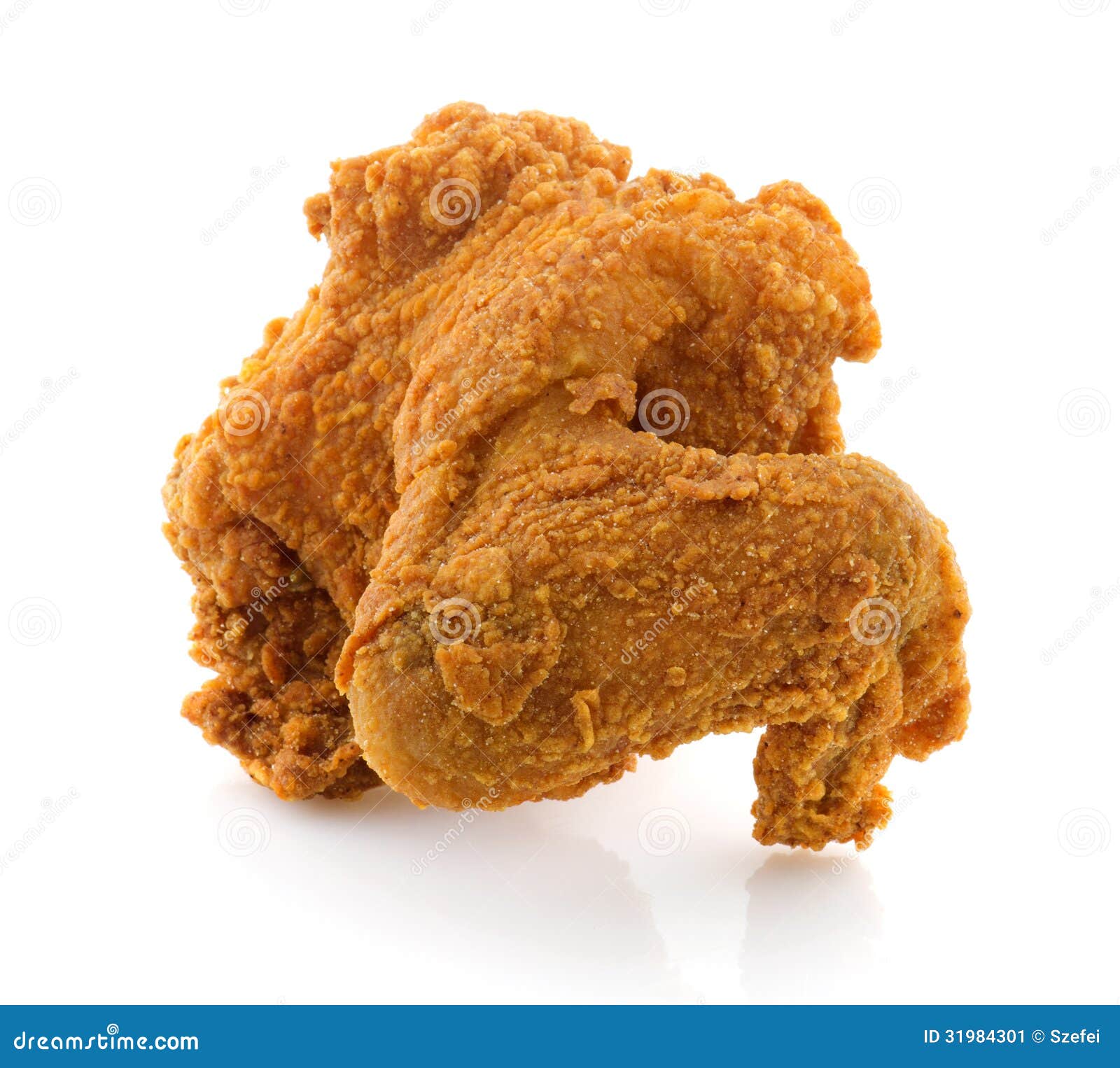 Fried chicken wing stock image. Image of junk, meat, fattening 31984301