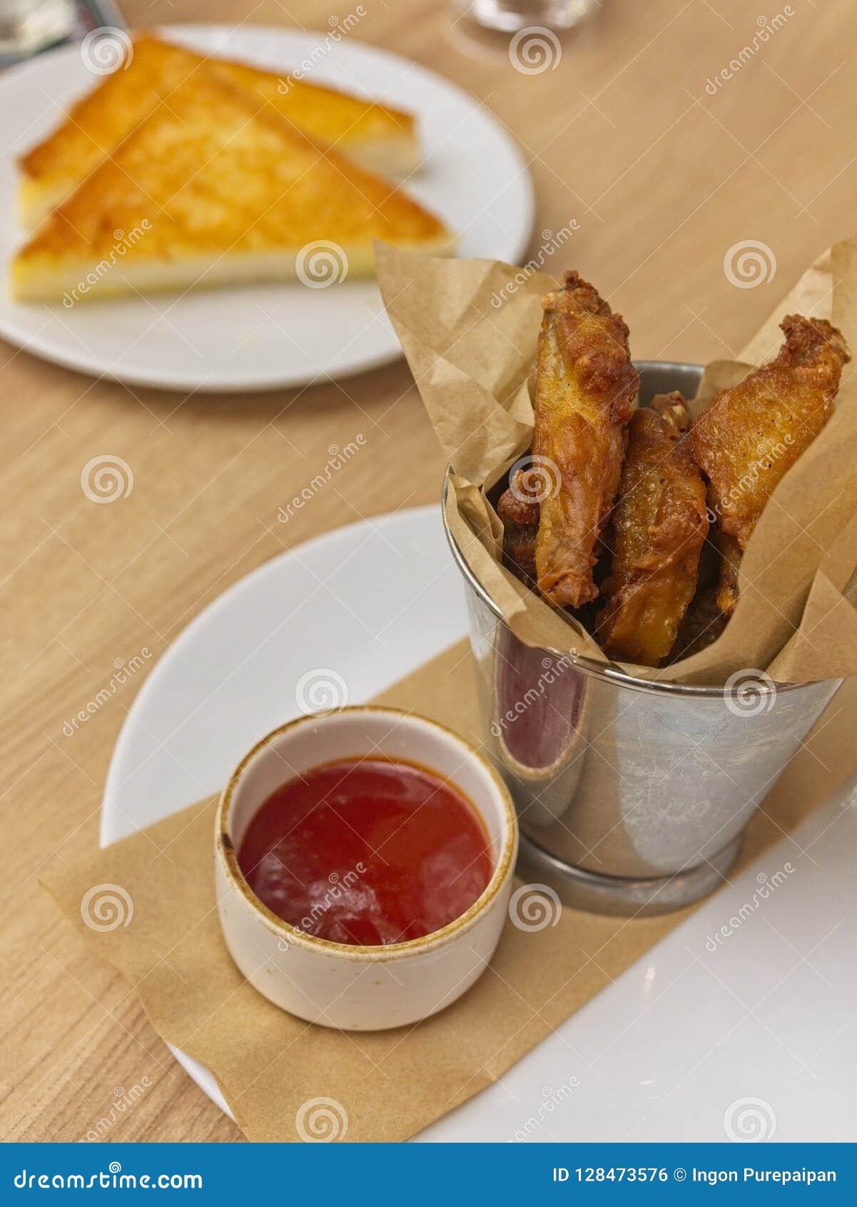 Download Fried Chicken Wings In Bucket Stock Photo - Image of ...