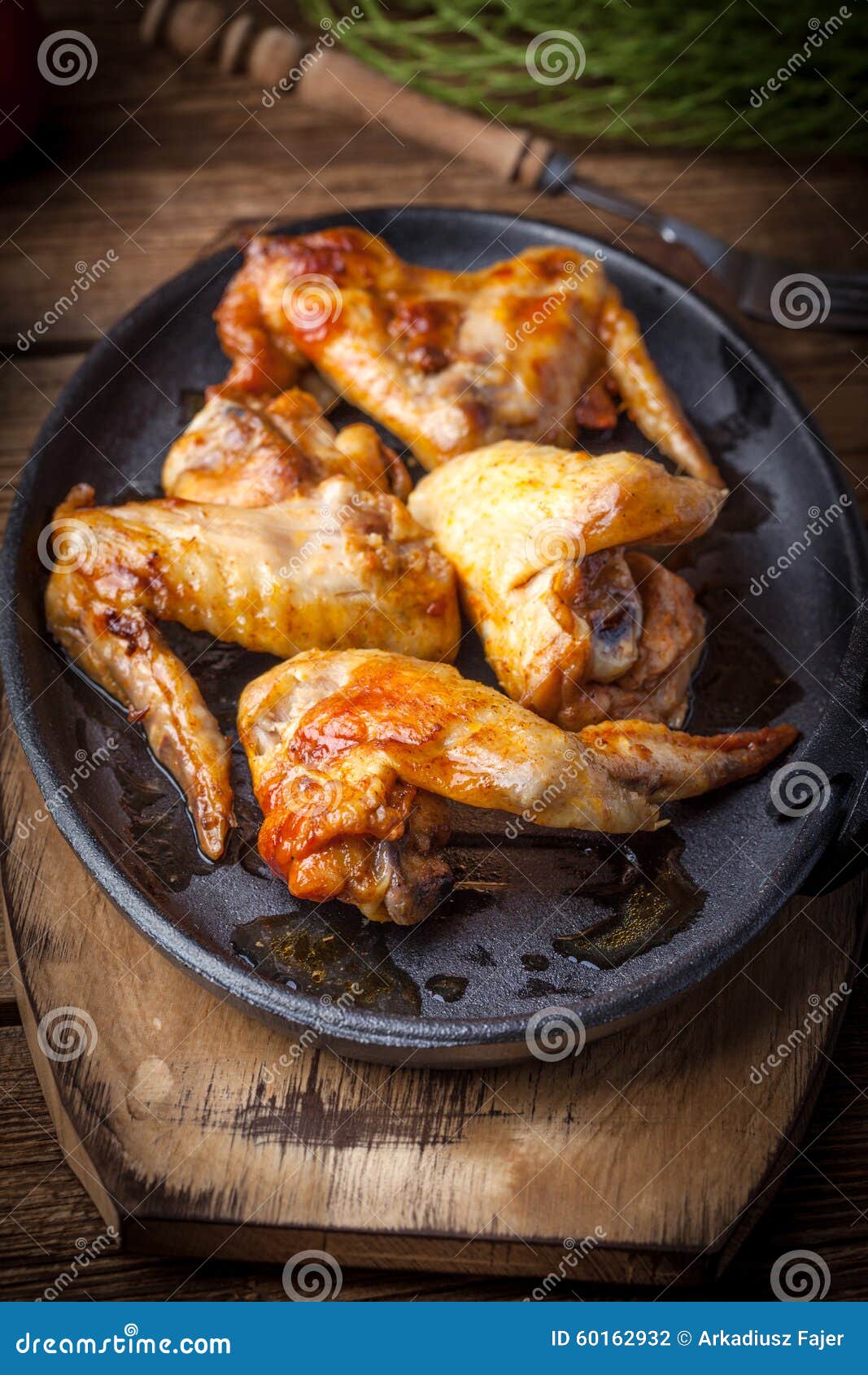 Fried chicken wings. stock photo. Image of golden, healthy 60162932