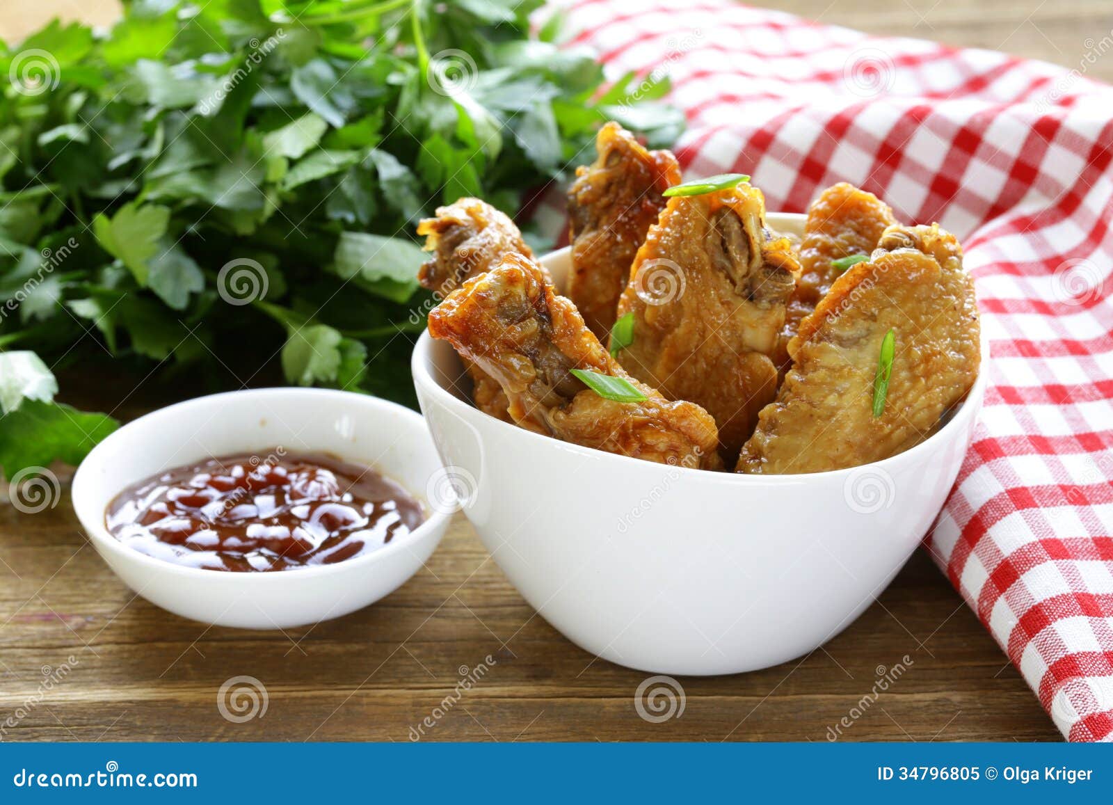 Fried Chicken Wings with Hot Sauce Stock Image Image of snack, meat