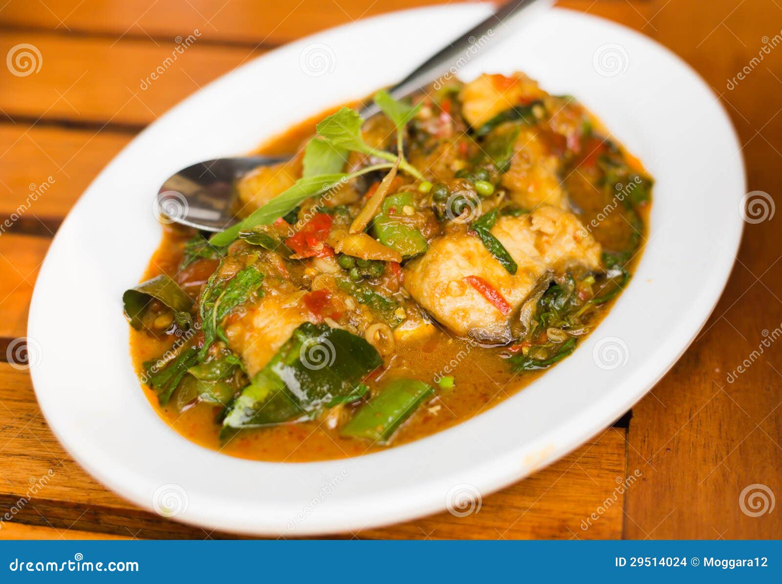 Fried Chilli Paste Sauce with Fish Thai Food Stock Photo Image of