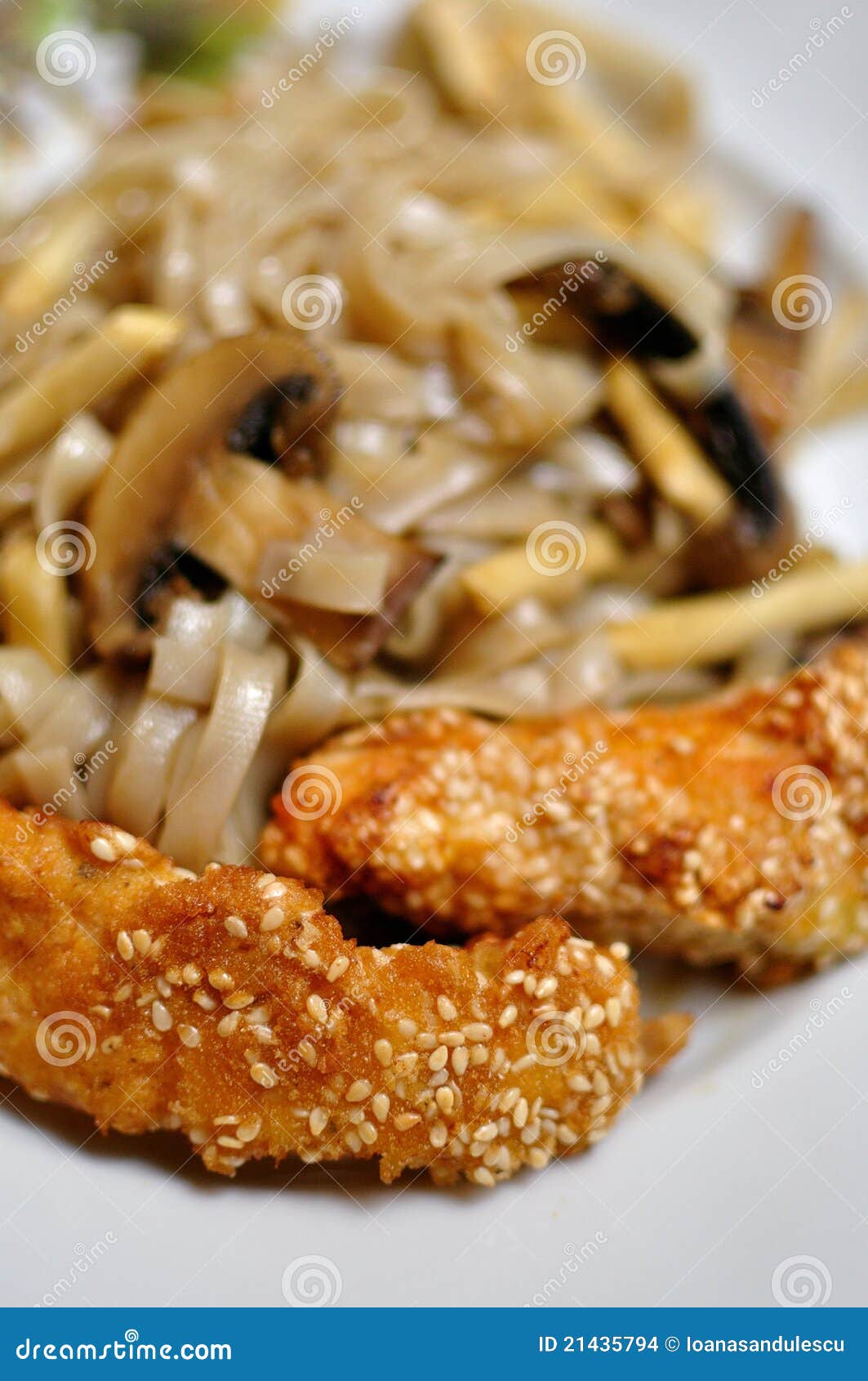 Fried Chinese Noodles stock photo. Image of choysum, dinners - 21435794