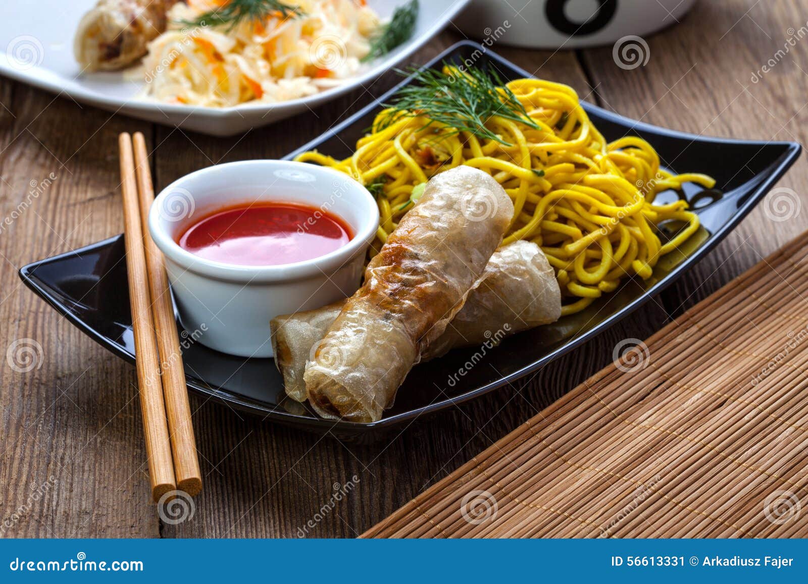 Fried Chinese Spring rolls stock image. Image of appetizing 56613331