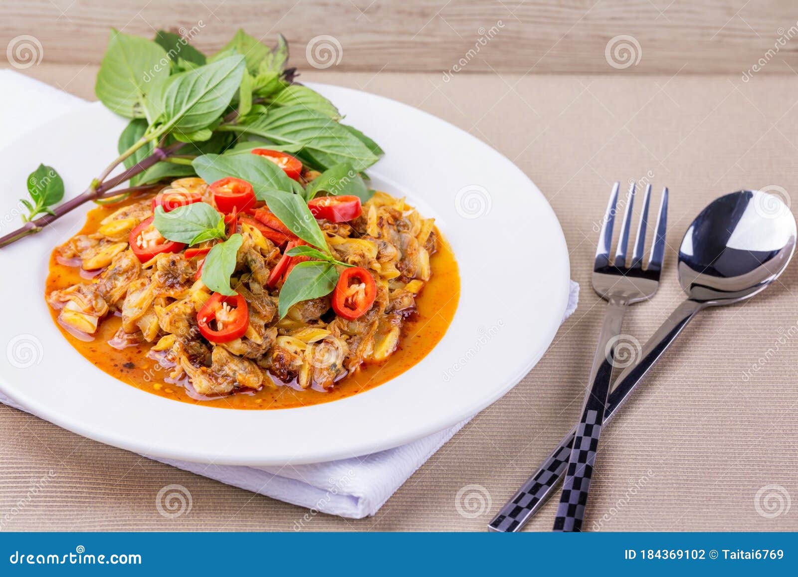 Fried Clams with Chili Paste Stock Photo Image of chili, delicious
