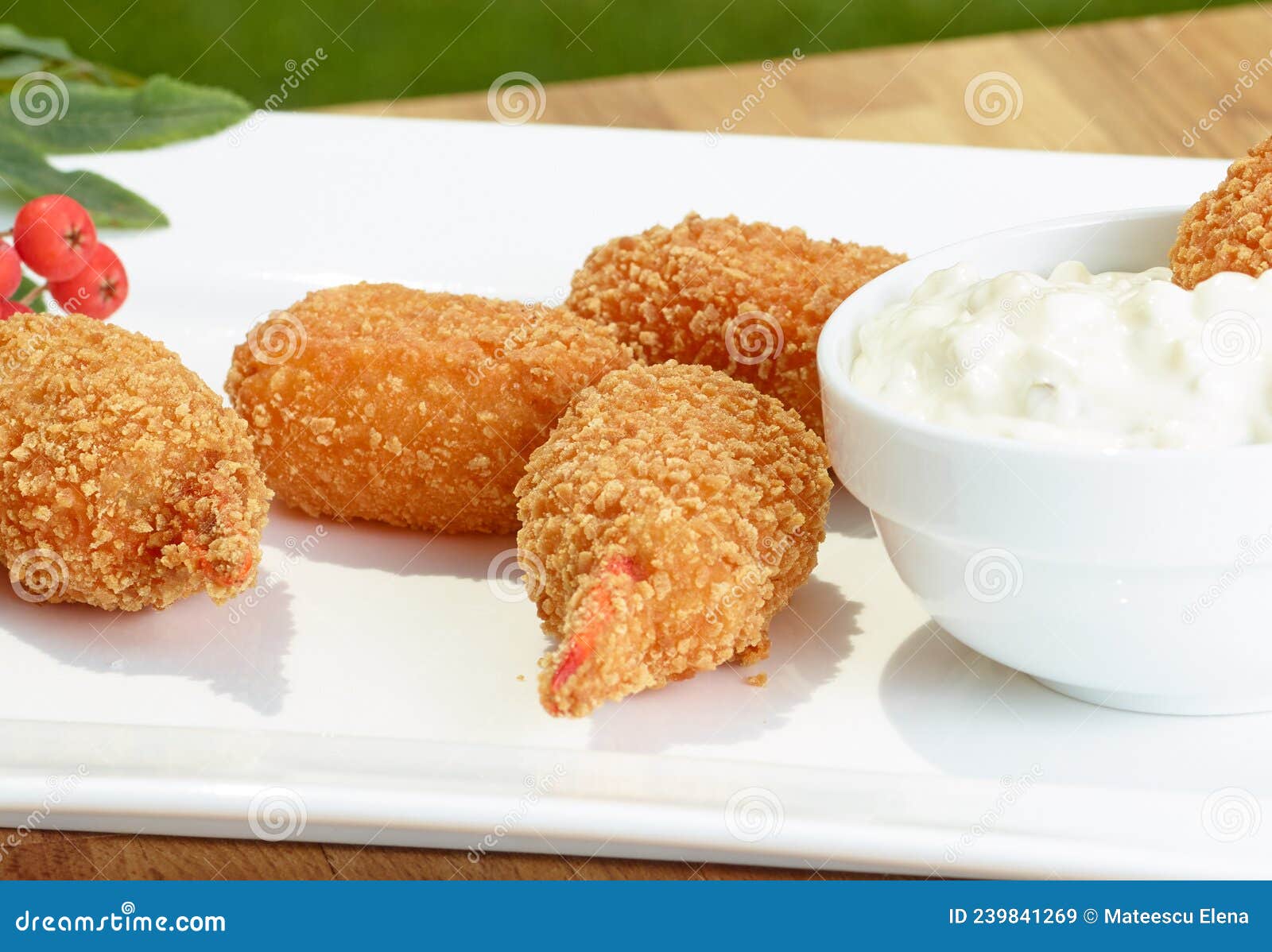 Fried crab claws stock image. Image of salad, closeup - 239841269