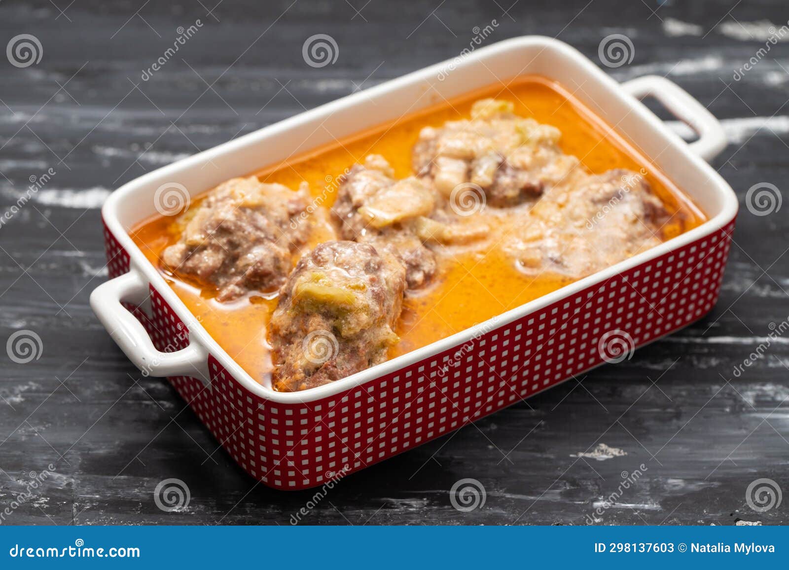 Fried Cutlets from Minced Meat Dish with Sauce Stock Image Image of
