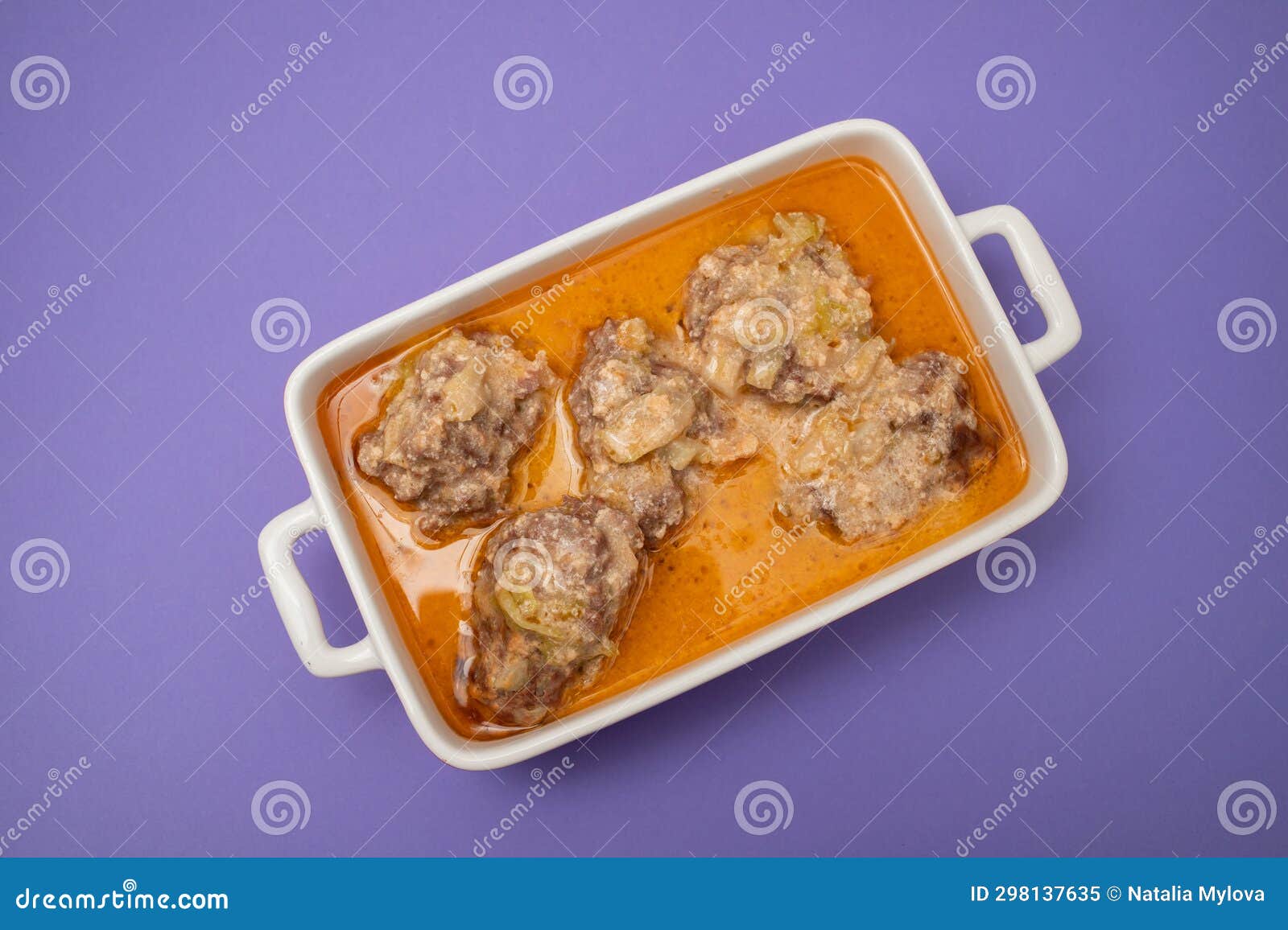 Fried Cutlets from Minced Meat Dish with Sauce Stock Image Image of