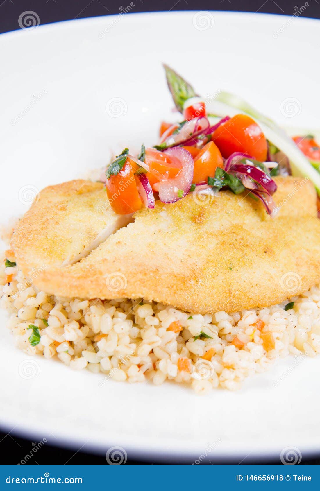Fried dory fish fillet stock photo. Image of oven, garnish