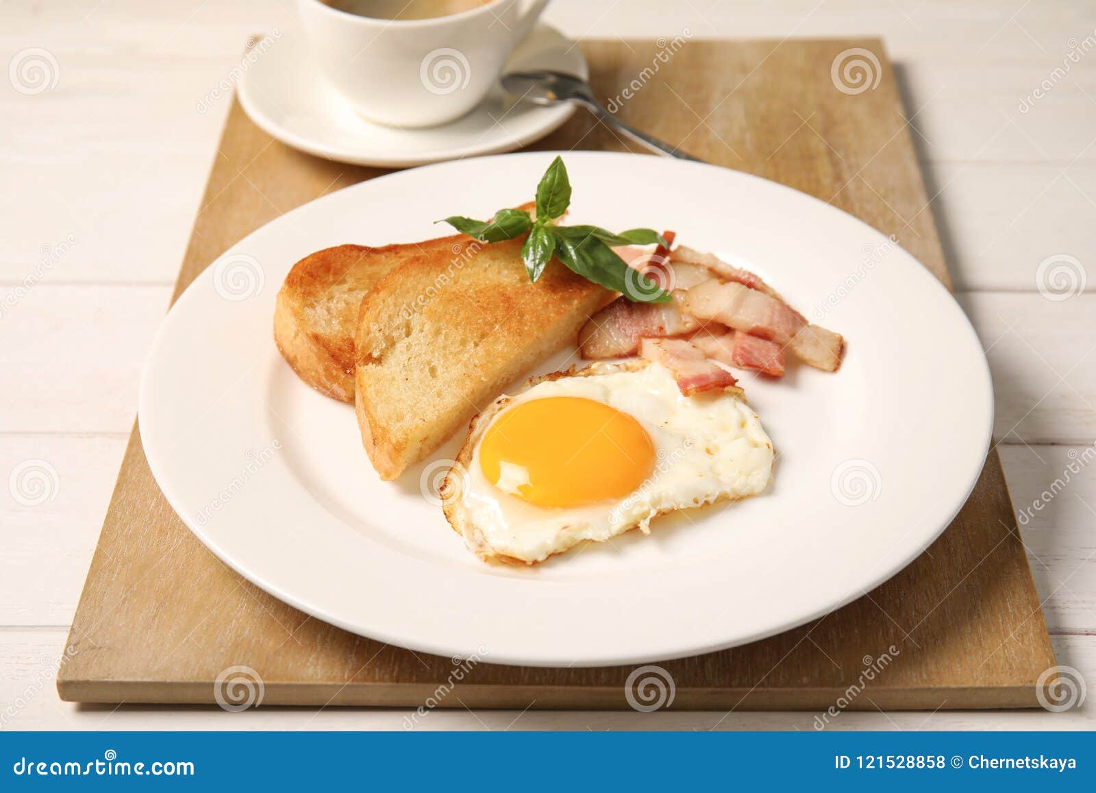 Fried Egg With Bacon And Toasted Bread Stock Photo Image Of Culinary Fried Egg With Bacon And Toasted Bread Stock Photo Image Of Culinary
