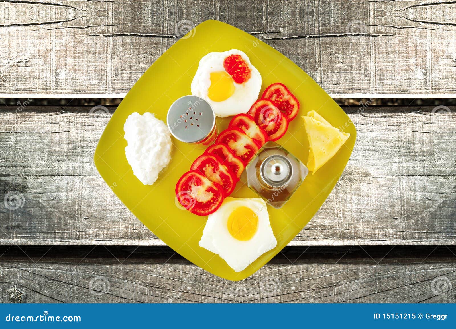 Fried Egg and Cottage Cheese Stock Image Image of breakfast, gold