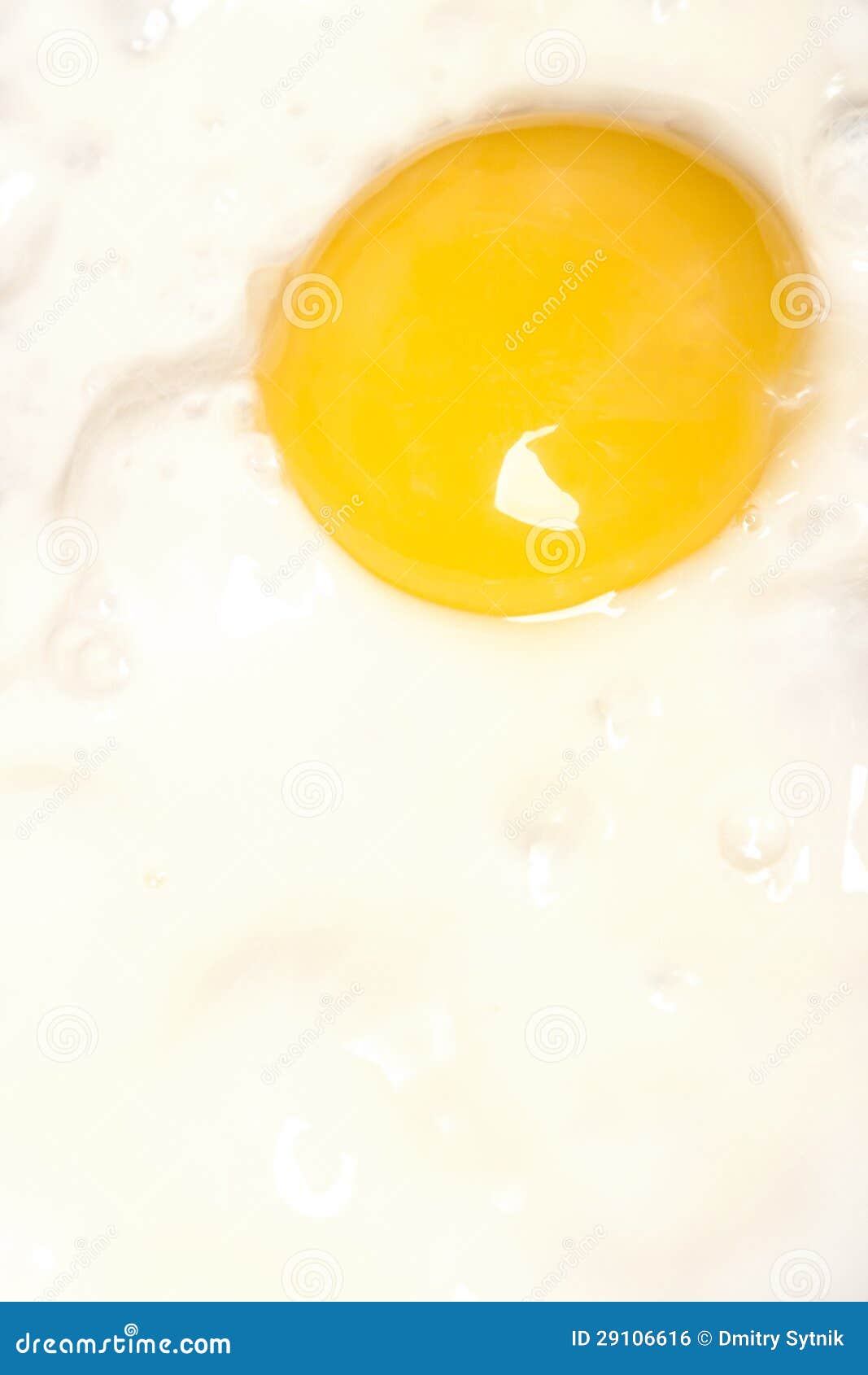 Fried Egg with One Yolk in Pan Stock Photo Image of meal, sunny 29106616