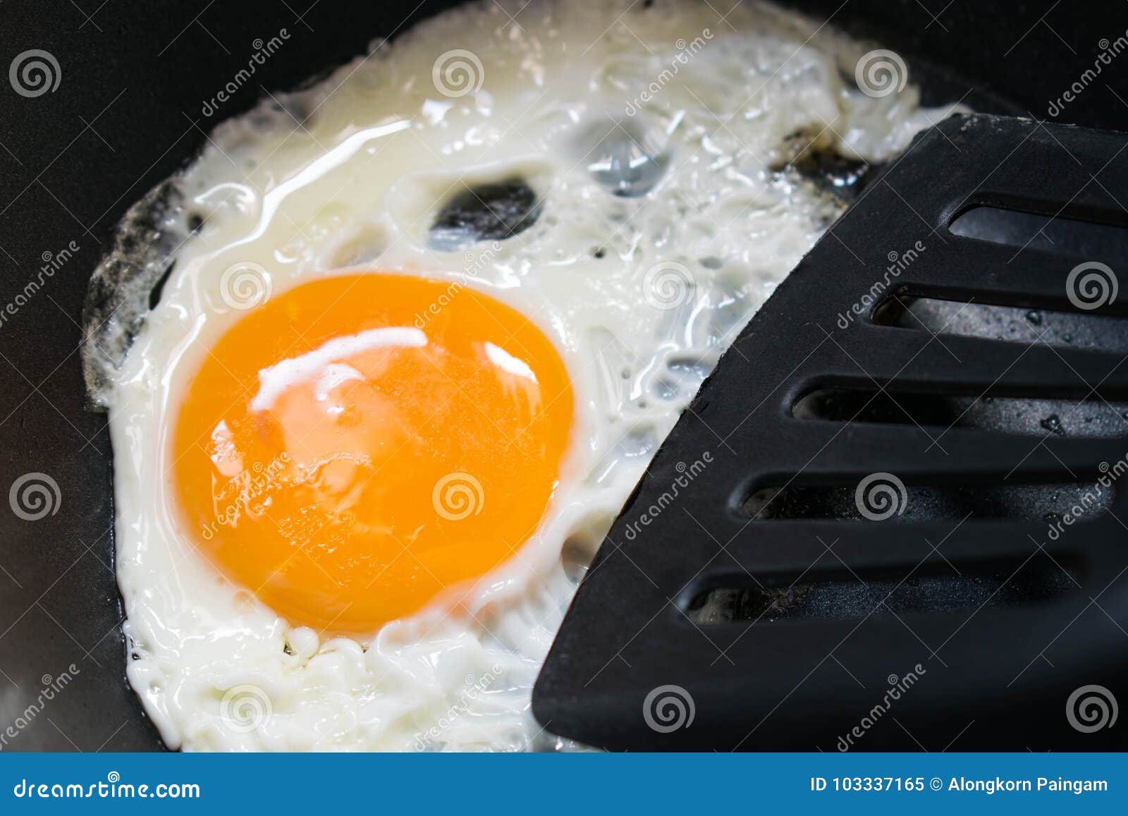 Fried Egg on Pan for Beakfast Stock Image Image of protein, kitchen 103337165