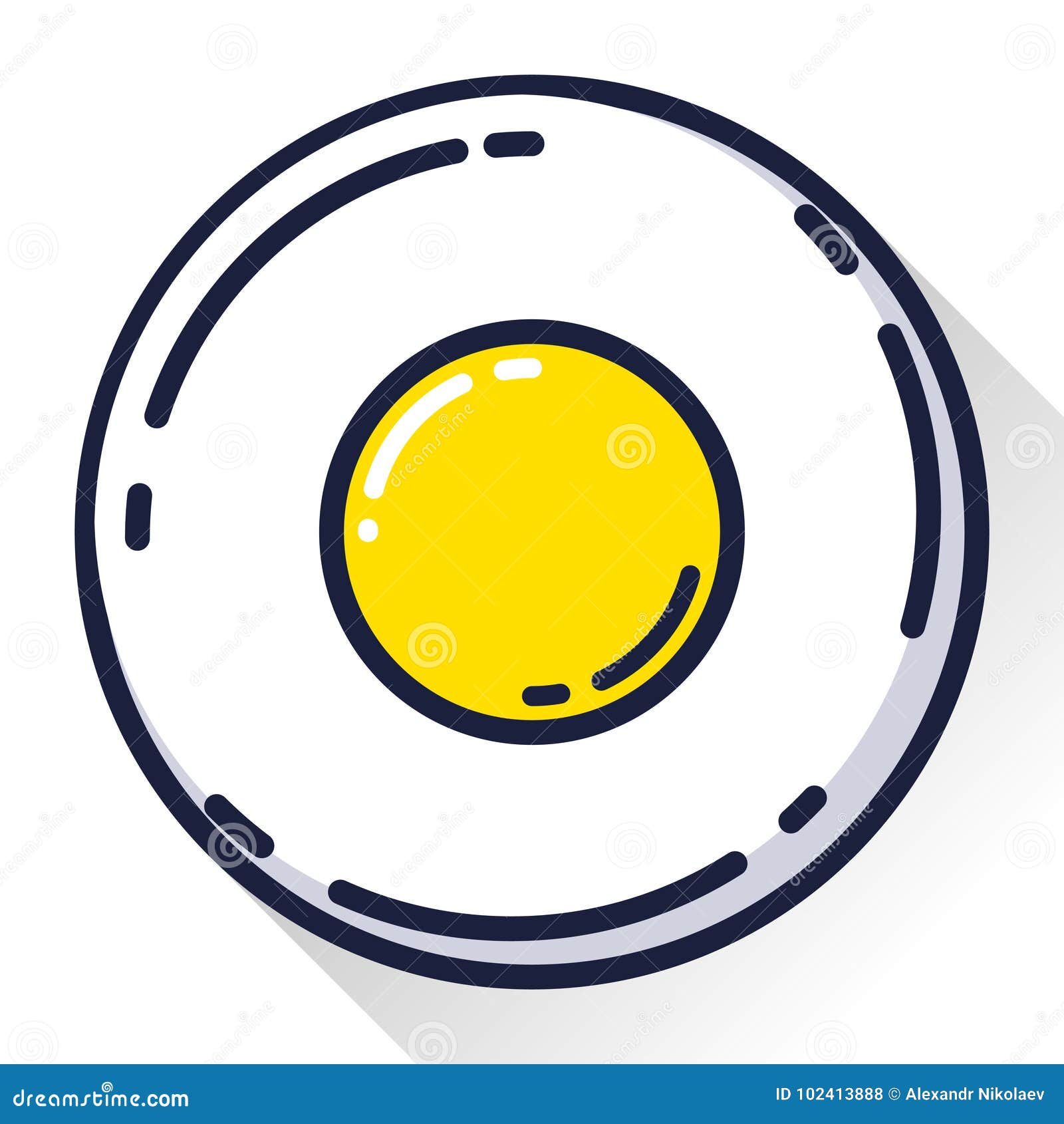fried egg perfectly round best simple breakfast logo