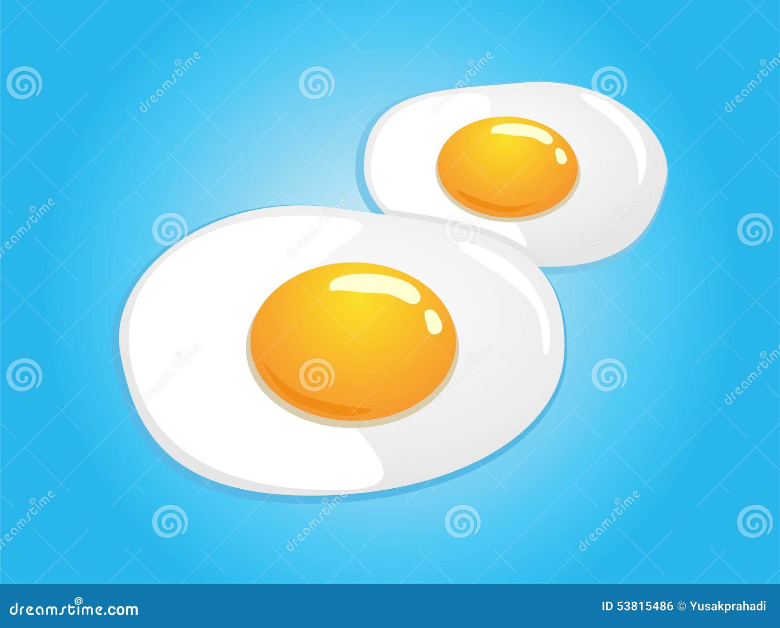 Sunny Side Up Egg Vector Illustration Stock Vector - Illustration of  poultry, duck: 49382979