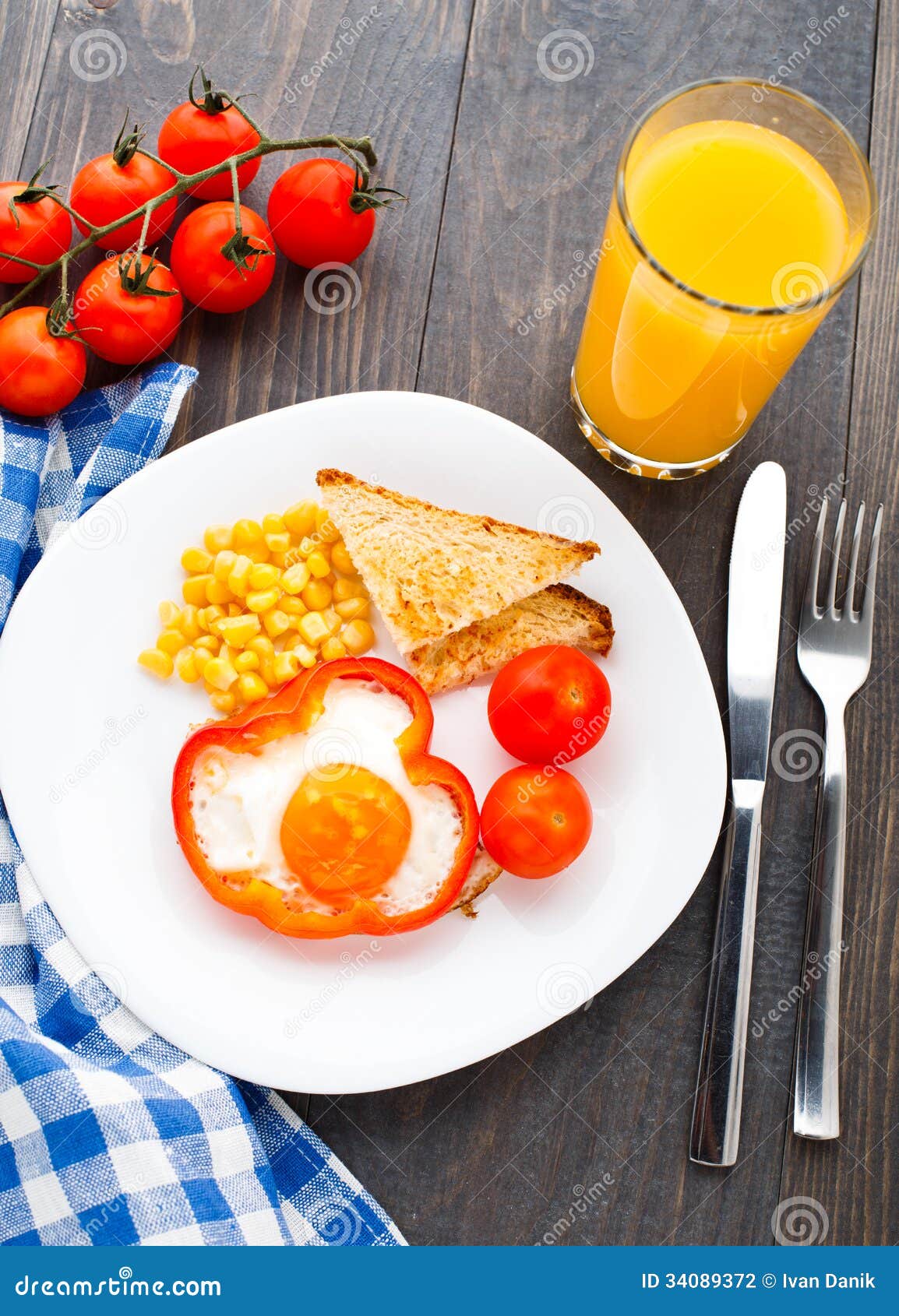Fried egg in sweet paprika stock photo. Image of omelet 34089372