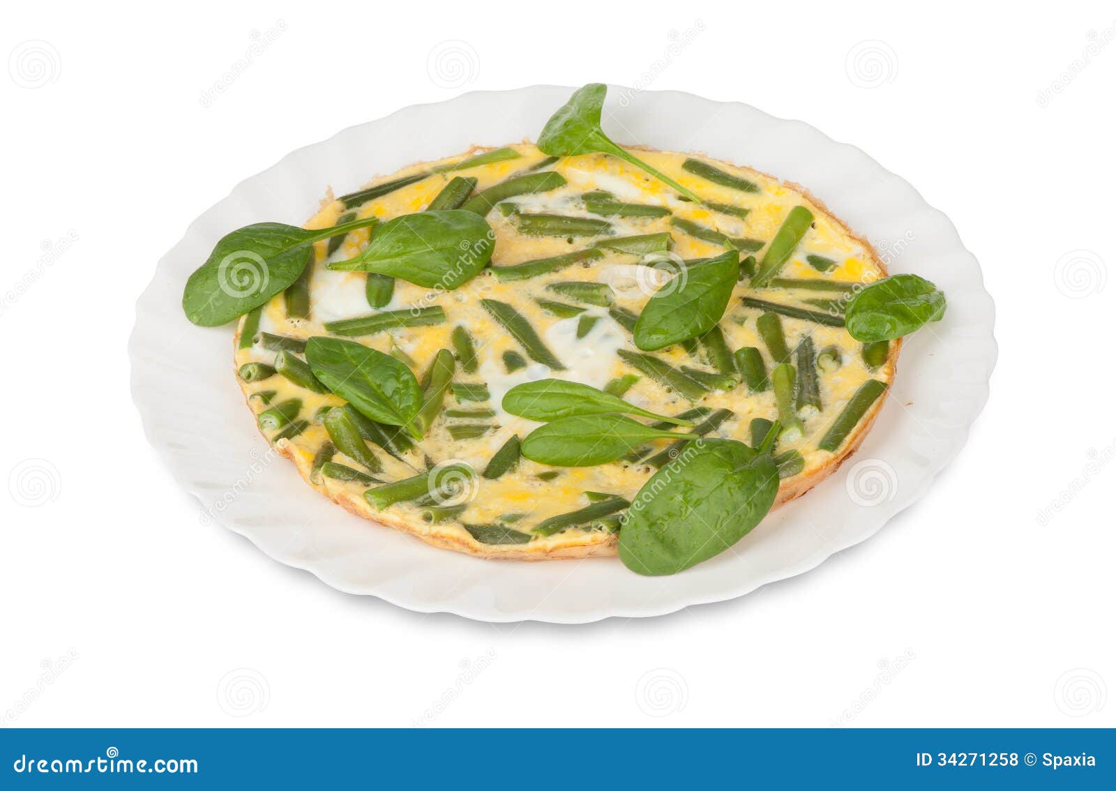 Fried Eggs with Green Beans Stock Photo Image of dish, breakfast 34271258