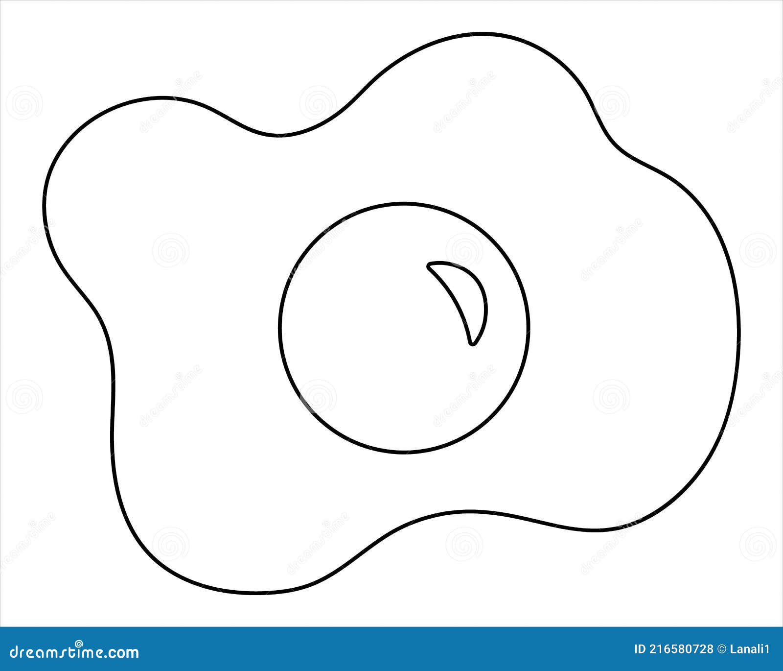 Fried Eggs. Sketch. Vector Illustration. Coloring Book For Children