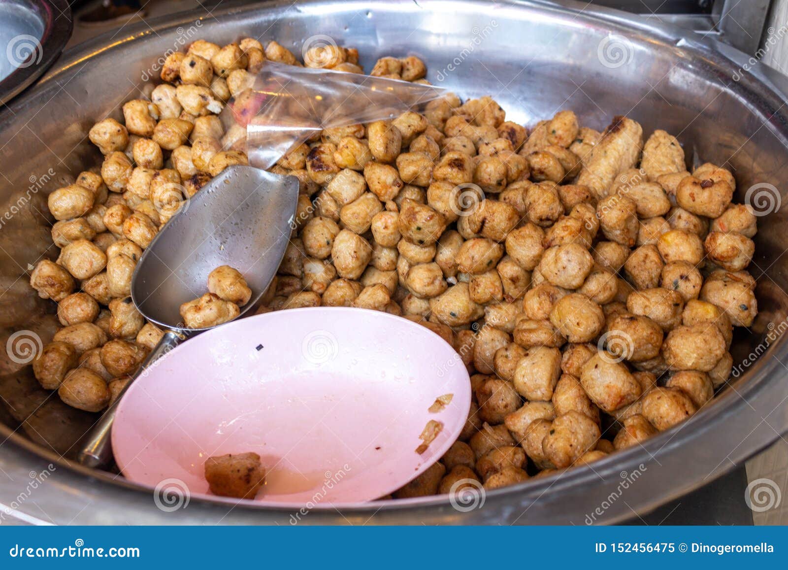 Fried Fish Balls Street Food Stock Image - Image of dish, bread: 152456475