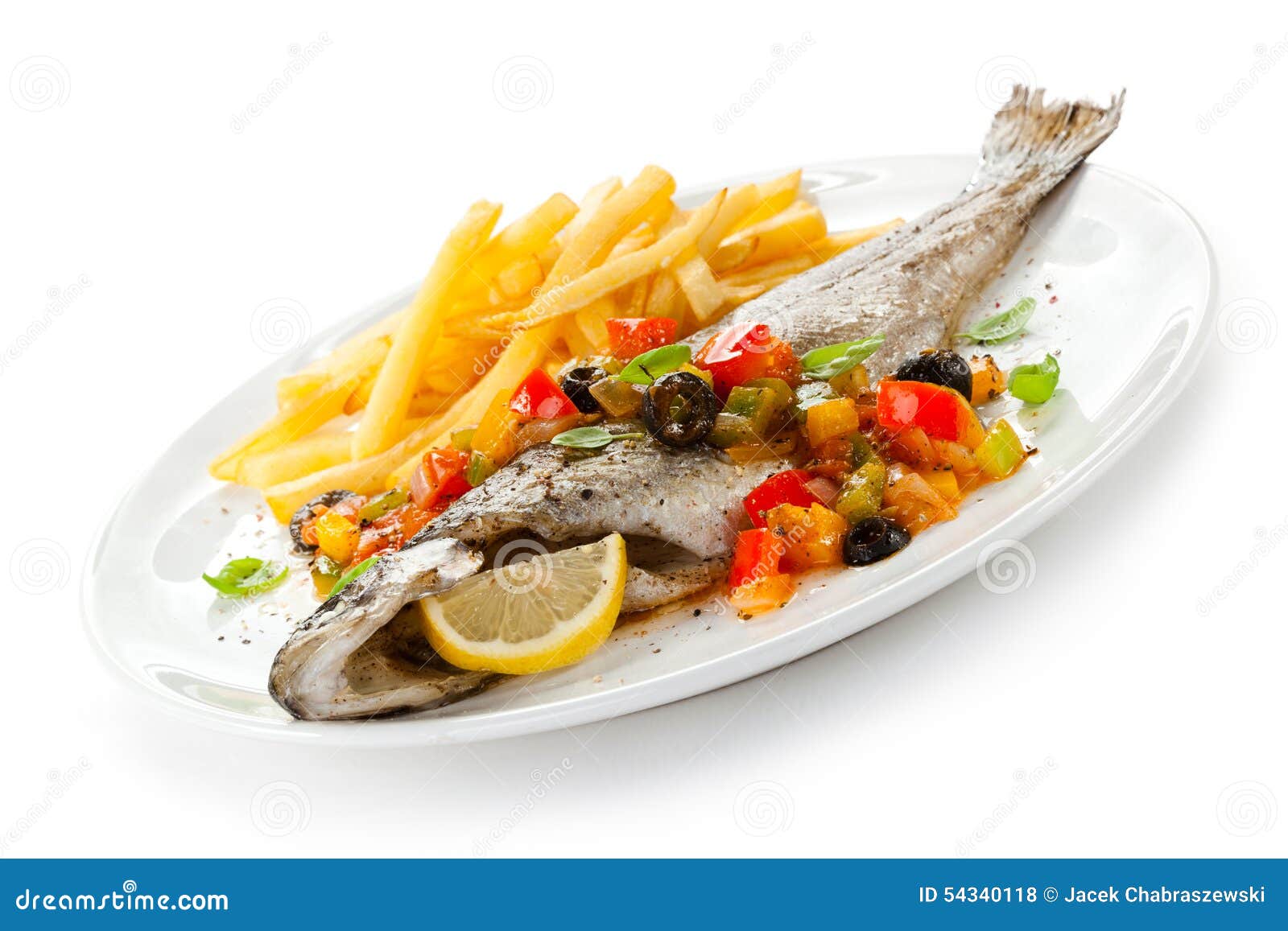 Fried fish stock photo. Image of garnish, lettuce, filet 54340118