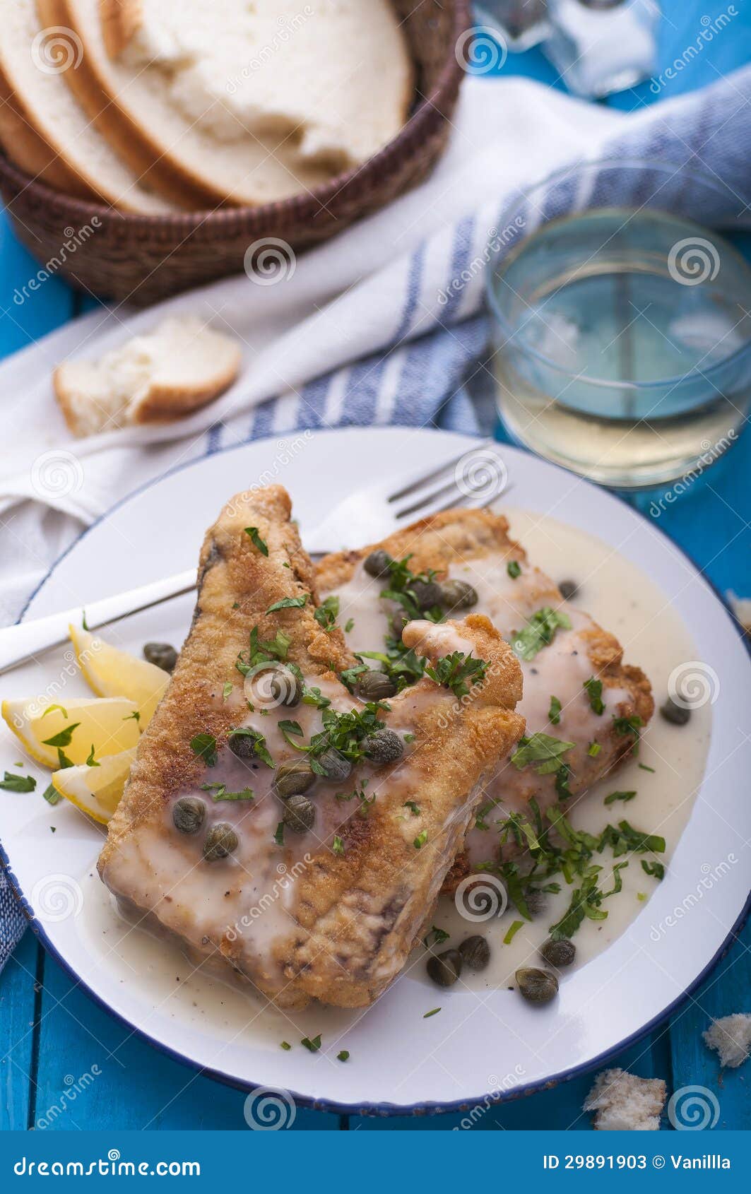 Fried fish fillet stock image. Image of cooked, sauce 29891903