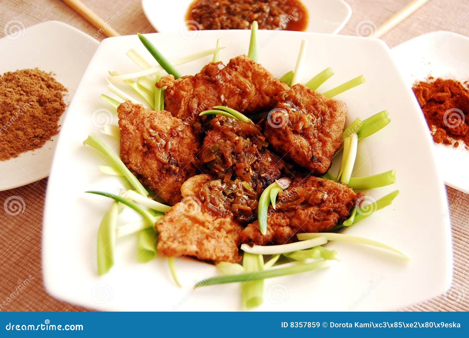 Fried fish laos style v6 stock image. Image of sauce 8357859