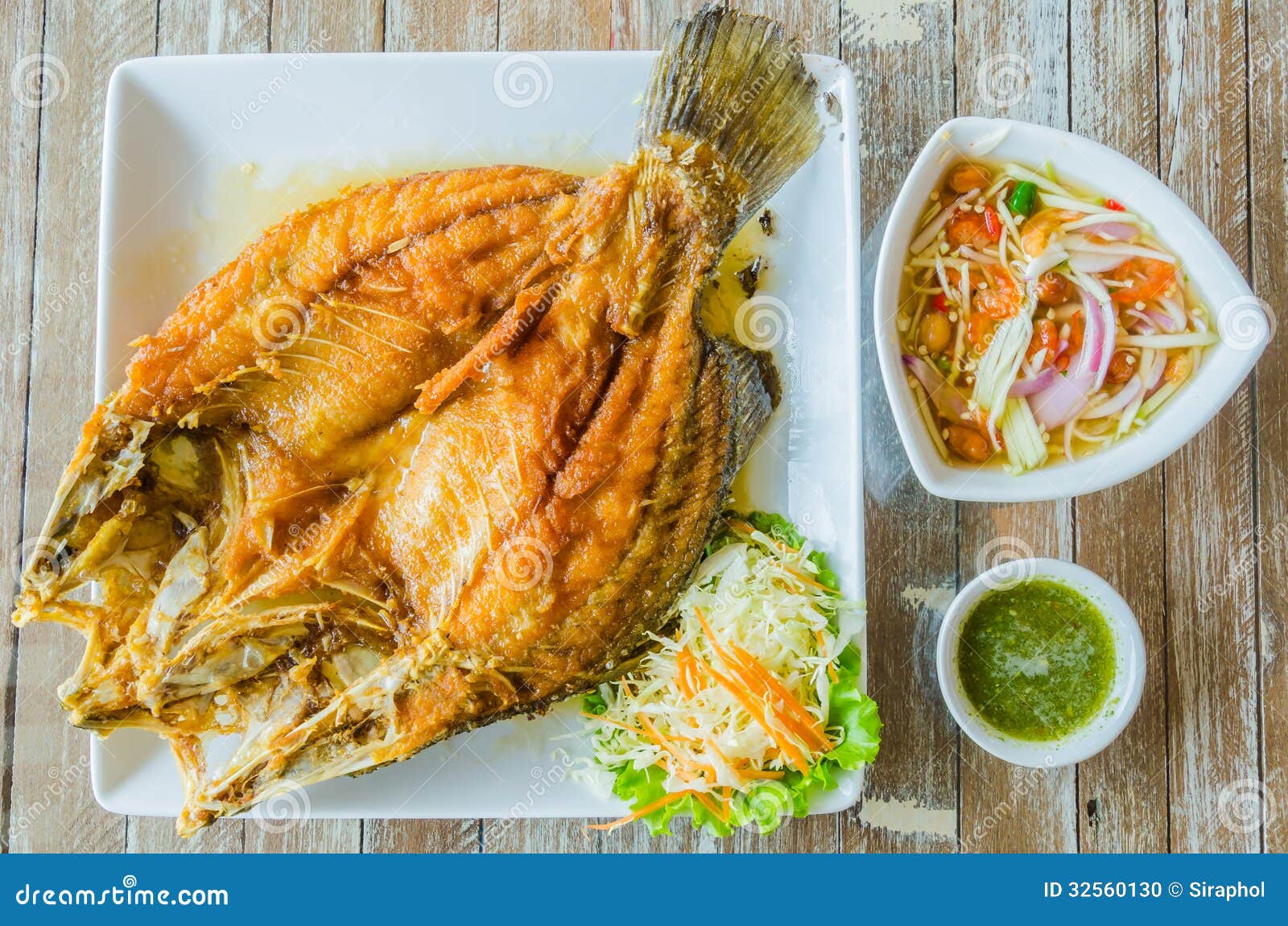Fried fish stock photo. Image of dining, eating, golden 32560130