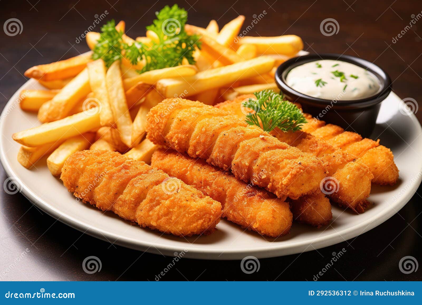 Fried Fish Sticks and French Fries Stock Photo Image of fastfood
