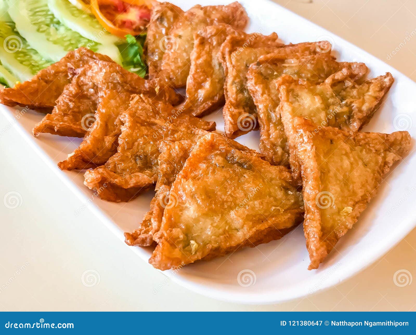 Fried fish tofu stock image. Image of tofu, cuisine 121380647