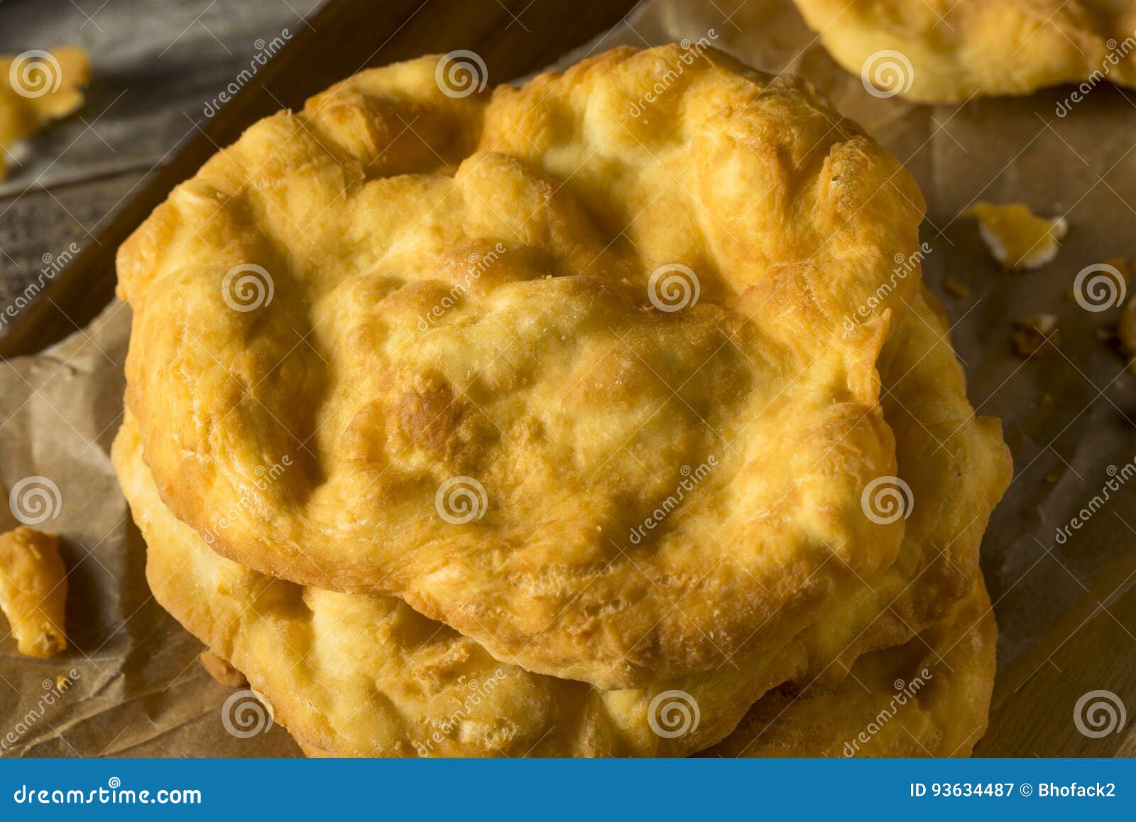 Fried Indian Flatbread Profundo Caseiro Imagem de Stock Imagem de