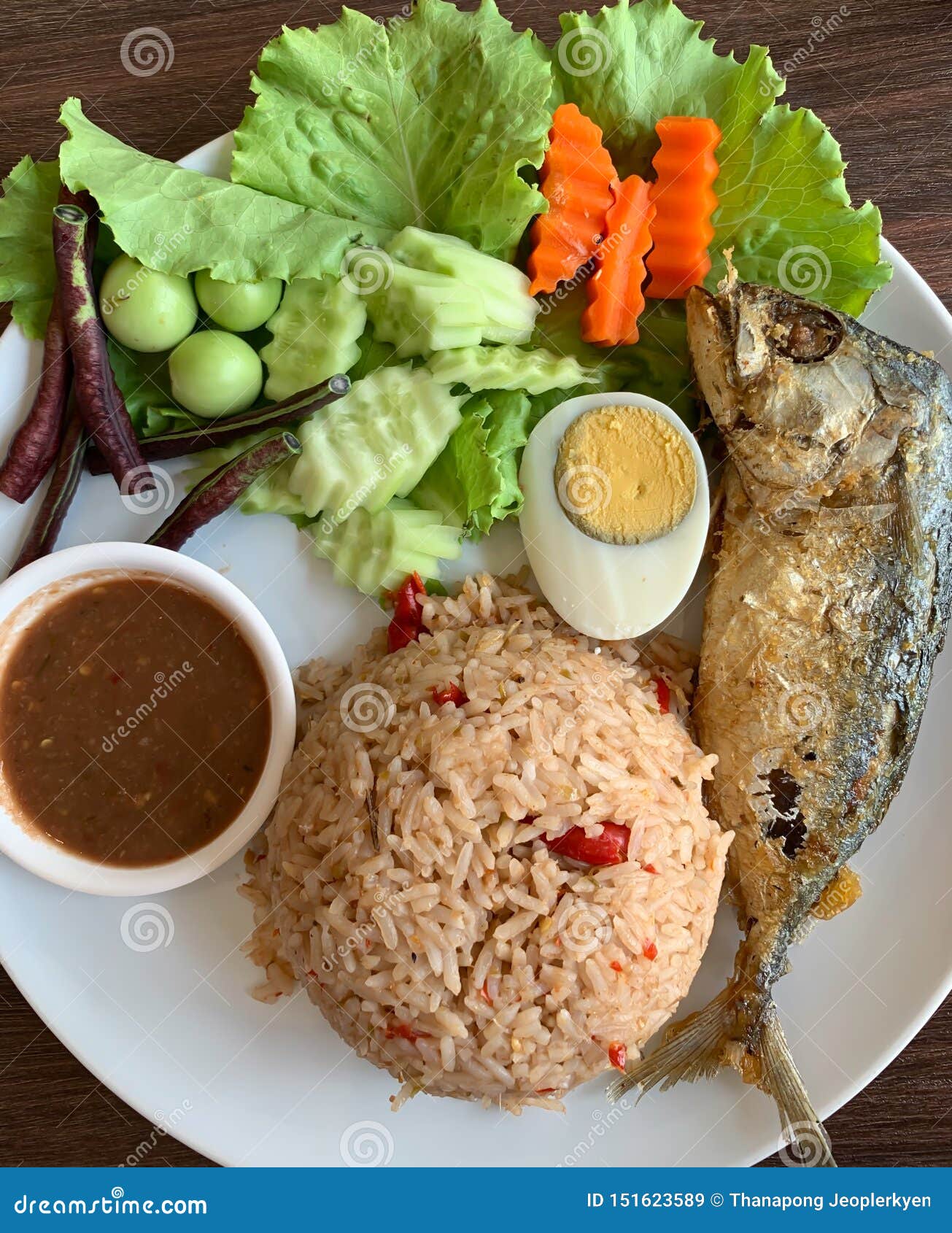 Fried Mackerel with Shrimp Paste Sauce Stock Image Image of ingredient, fried 151623589