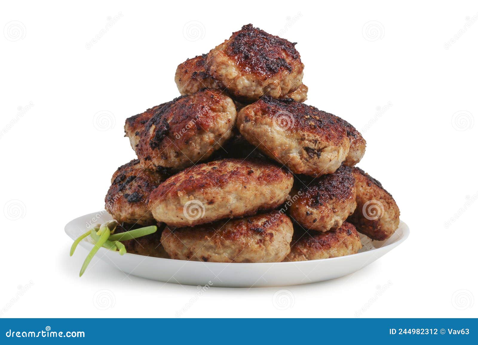 Fried meat patties stock photo. Image of burger, hamburger 244982312