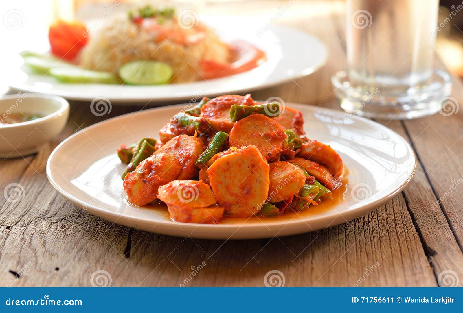 Fried Meatball with Red Chilli,Thai Food Stock Image Image of chilli
