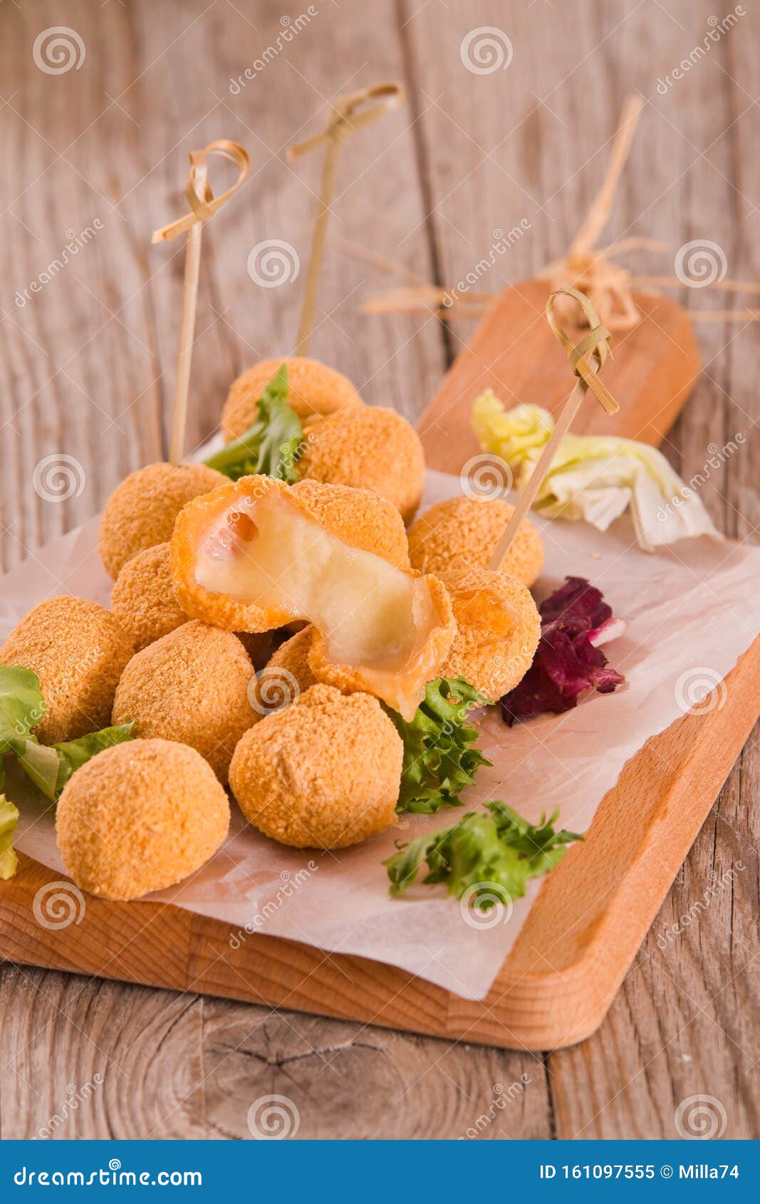 Fried Mozzarella Cheese Balls. Stock Image Image of meal, gastronomy
