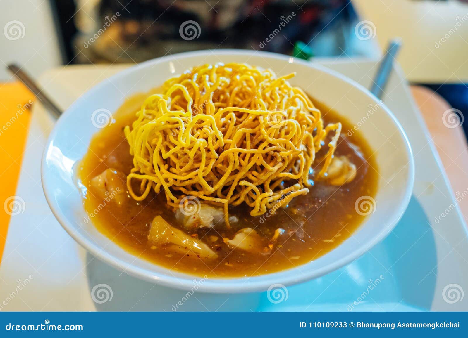 Fried Noodle with Scallop and Mushroom Stock Image Image of baverage