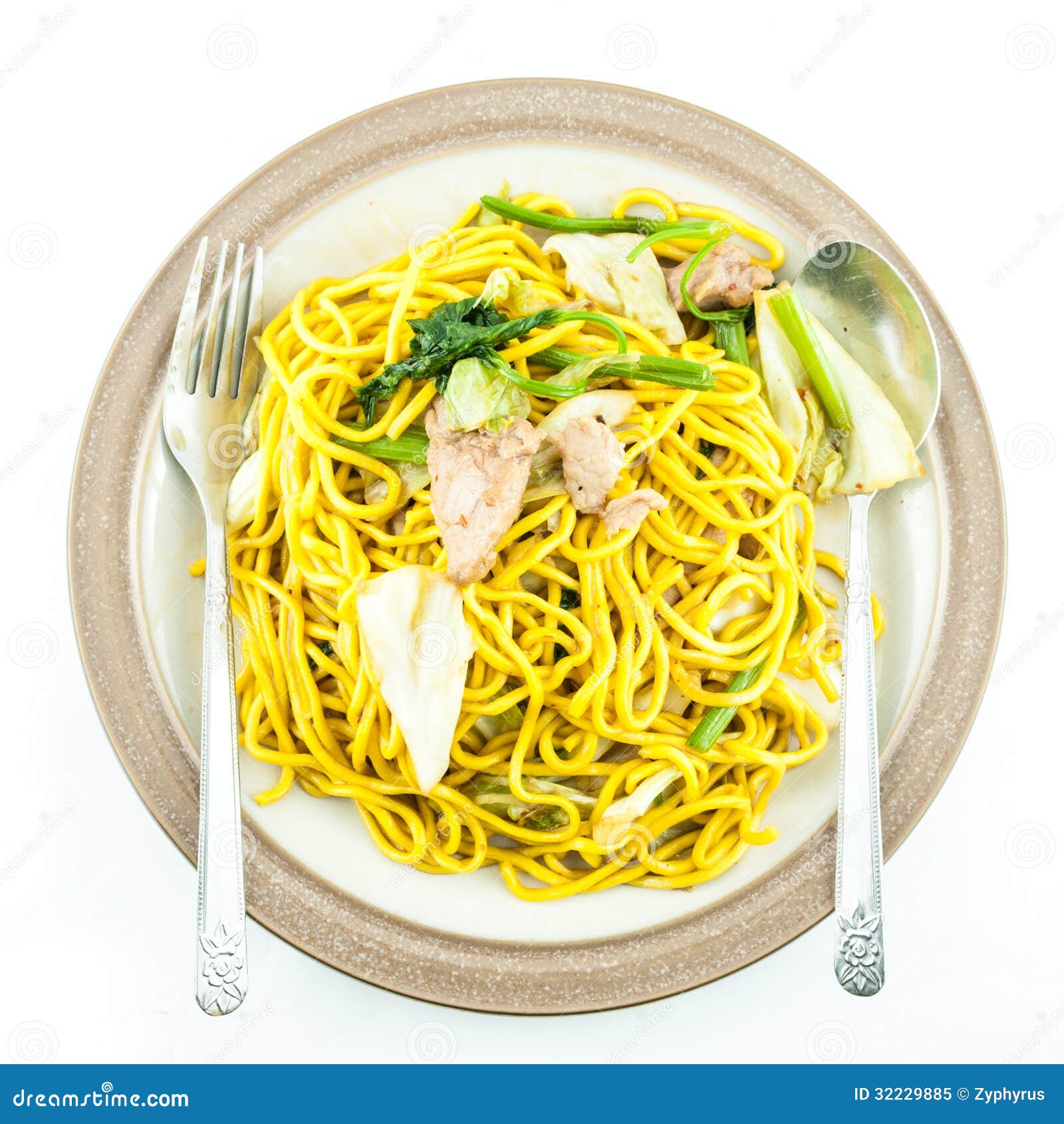 Fried noodles Japanese stock image. Image of food, soba 32229885