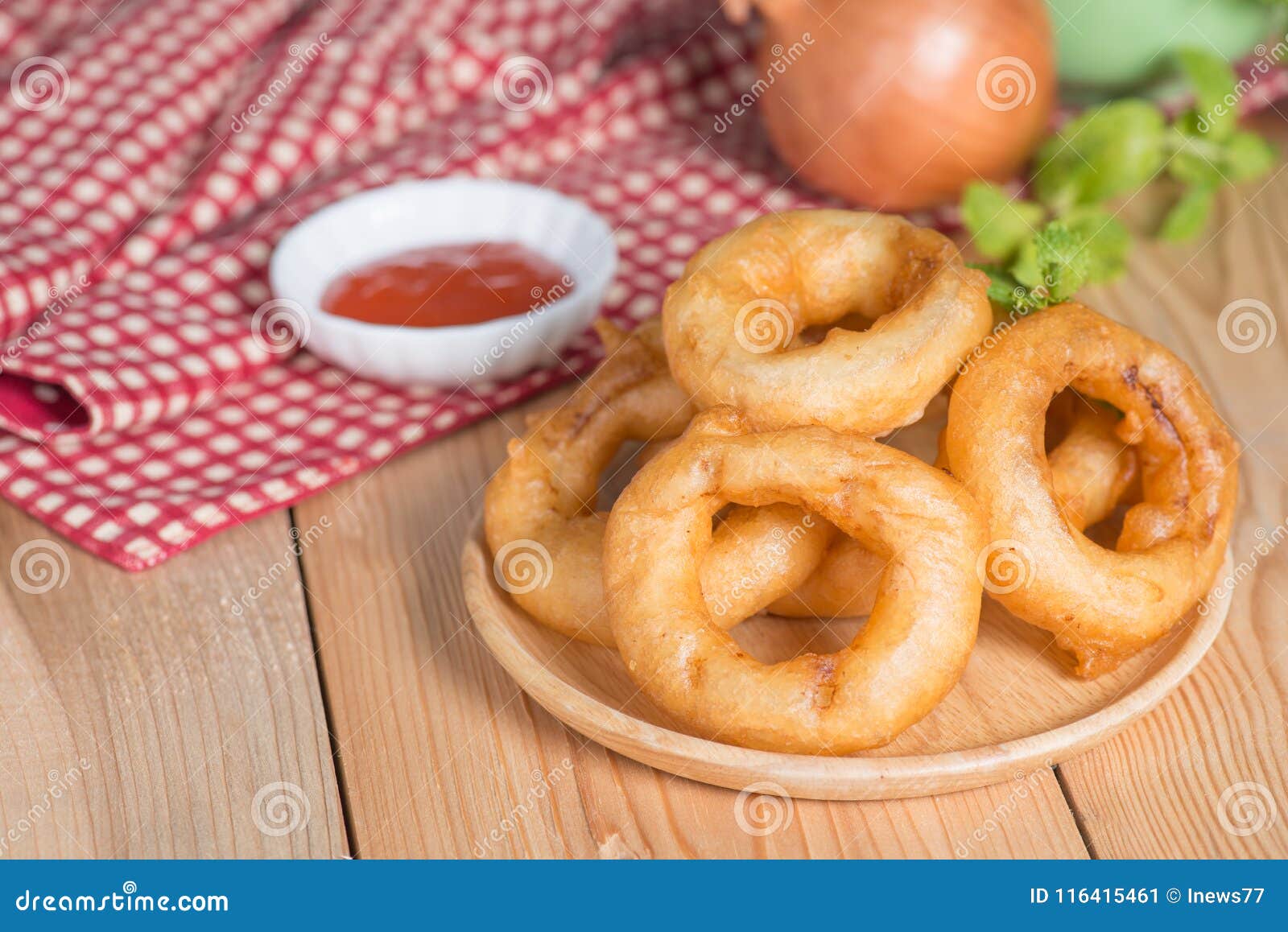 Fried Onion Rings with Sauce. Stock Image Image of fastfood, american 116415461