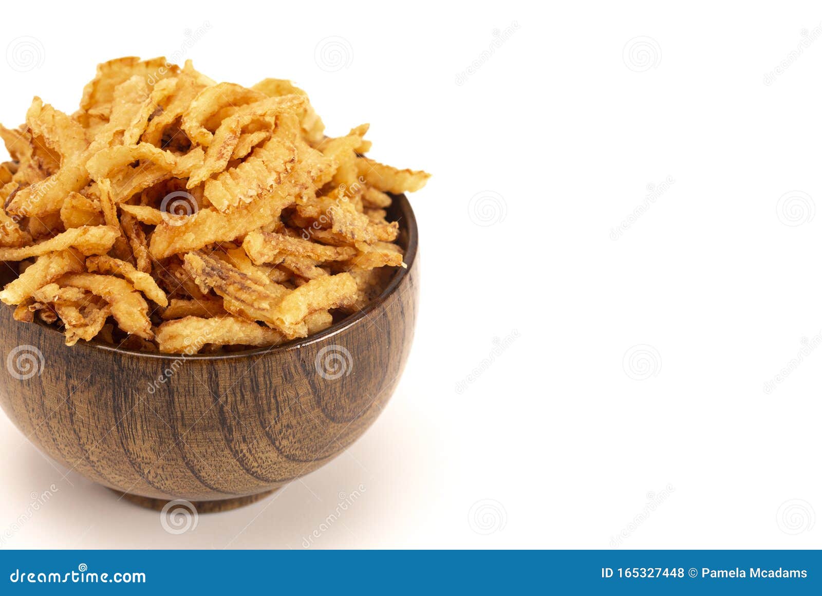 Fried Onions for Green Bean Casserole or Salad Garnish a White ...