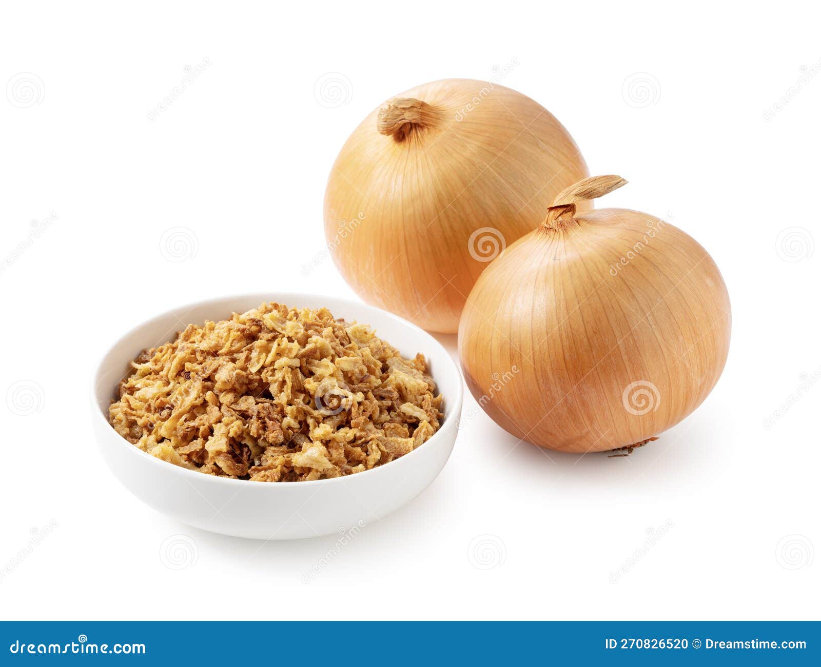 Fried Onions and Onions on White Background Stock Photo Image of heap