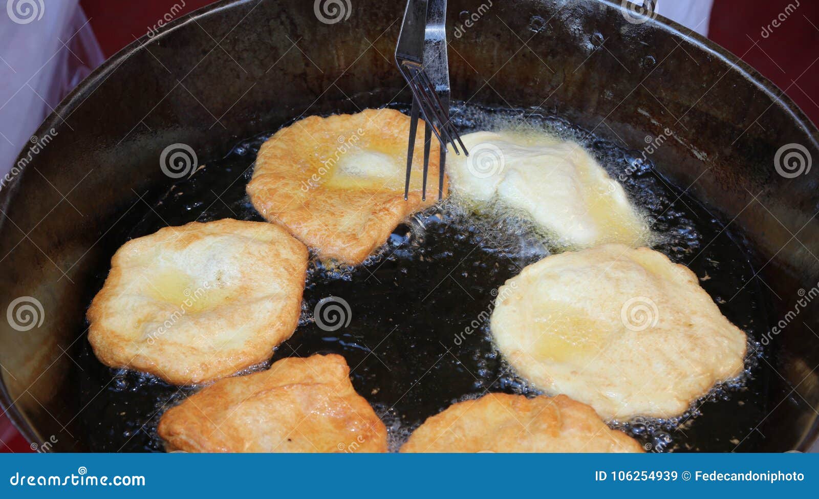 fried pancake called frittelle in italian language made with app
