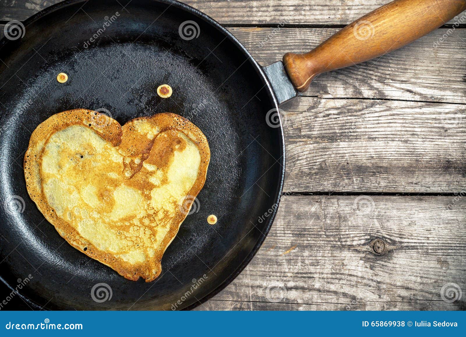 Fried Pancakes Heart on a Cast Iron Skillet Stock Photo Image of dinner, pancake 65869938