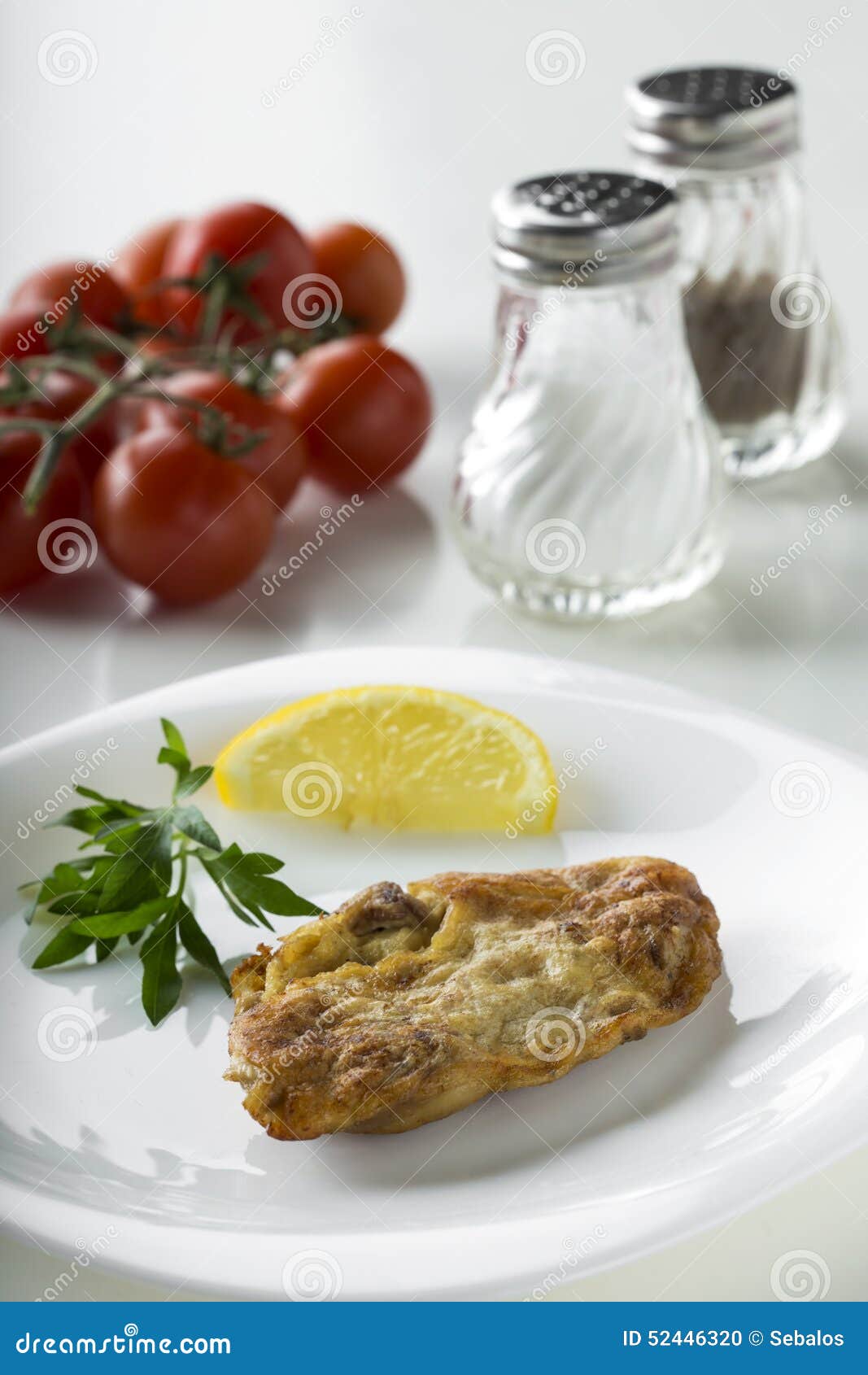 Fried pork brains stock photo. Image of beef, tasty, lemon 52446320