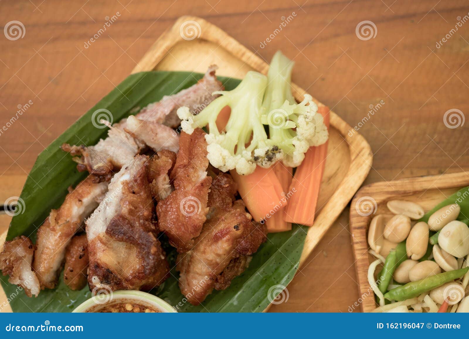Fried Pork Rib, Deep Fried Fried Pork Rib or Fried Pork Stock Image