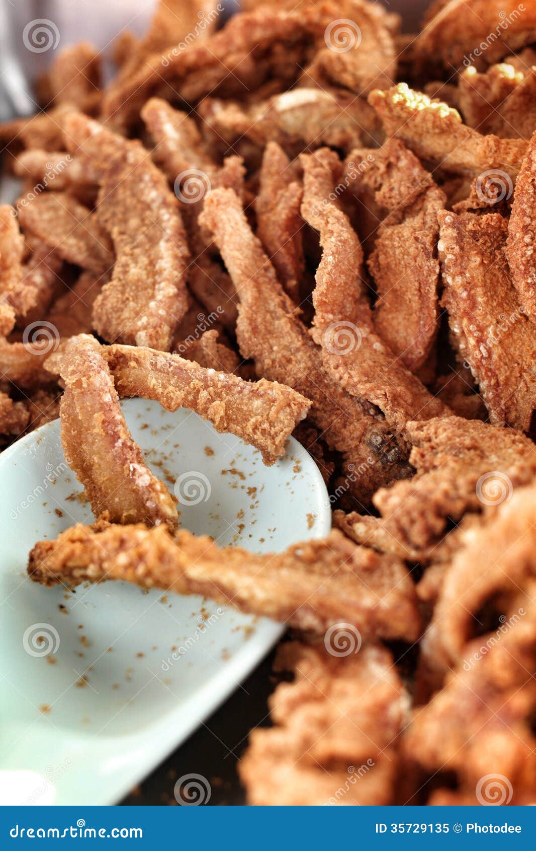 Fried Pork Skin stock image. Image of asia, crunchy, cholesterol 35729135