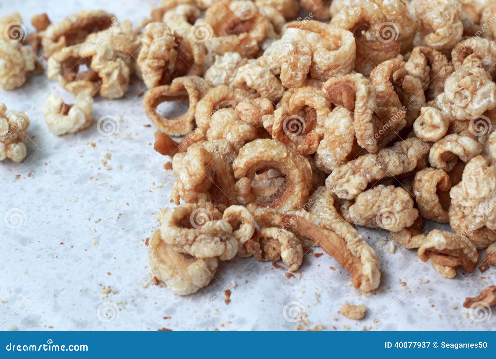 Fried Pork Skin Pork Snack Stock Image Image of cholesterol