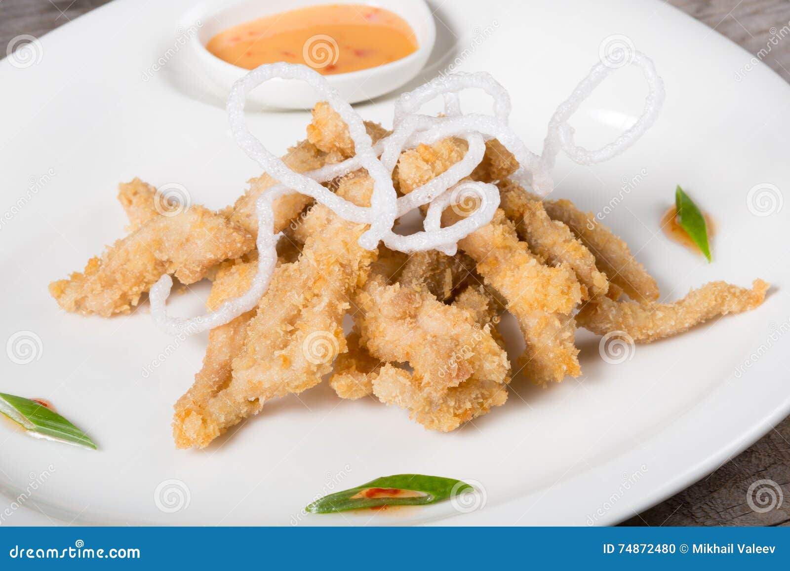 Fried pork in tempura stock photo. Image of food, background 74872480