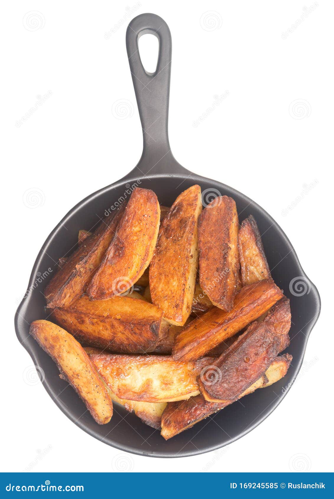 Fried potato wedges stock image. Image of food, recipe 169245585